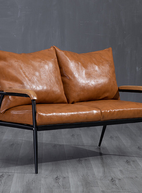 北欧布艺沙发椅小户型客厅双人实木铁艺简约现代家具组合套装