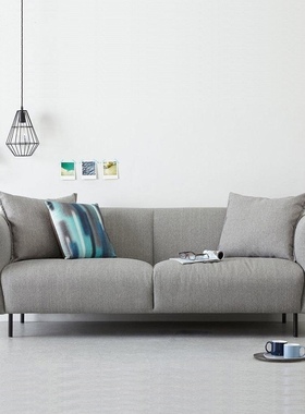 北欧风格麻布沙发小户型极简现代简约双人三人位客厅组合布艺沙发