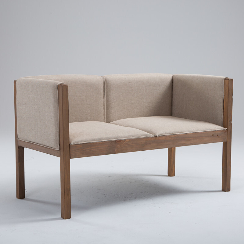 梵辰特价简约现代实木小户型单人双人组合布艺沙发客厅卧室沙发椅