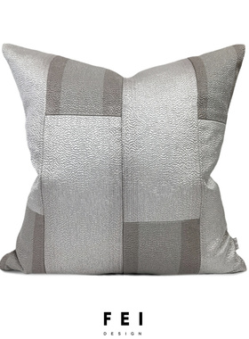 FEI潮好搭高档灰色靠包现代简约靠包软装布艺客厅沙发靠包样板间