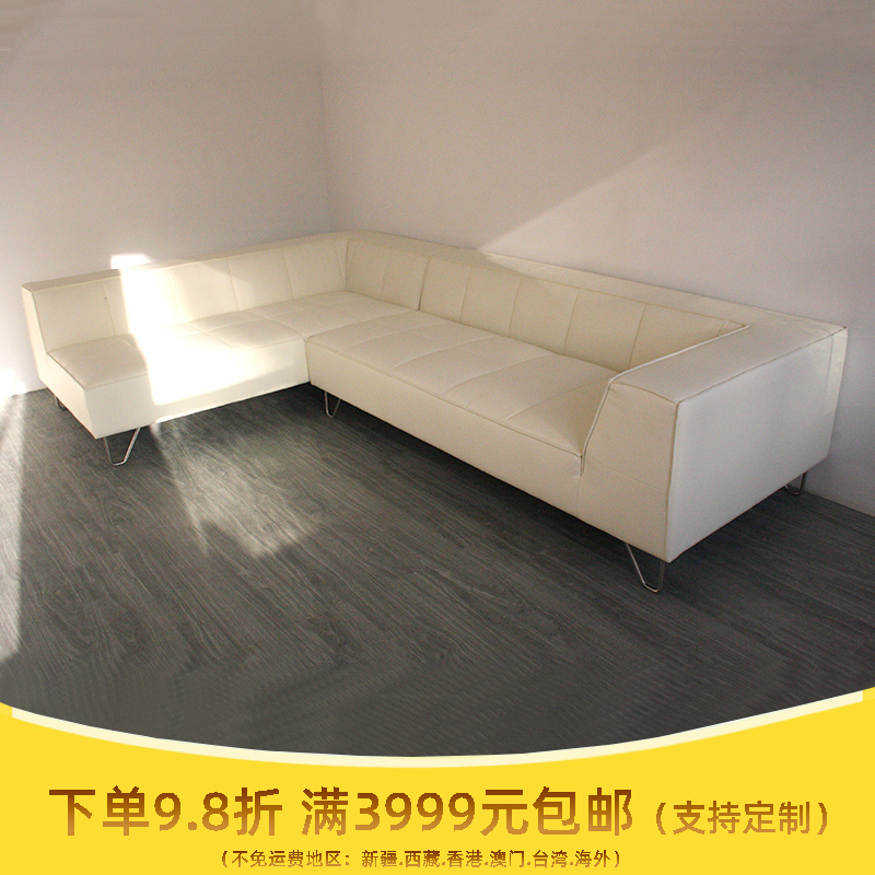 北京客厅组合沙发订制 中小户型别墅现代L型皮艺沙发多色可选