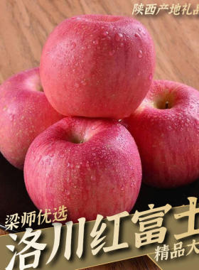 陕西洛川苹果水果红富士当季新鲜包邮5斤10斤（精品大果礼盒装）