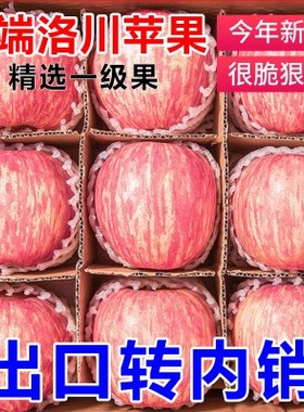 正宗陕西洛川苹果水果新鲜当季整箱红富士冰糖心一级脆甜整箱包邮