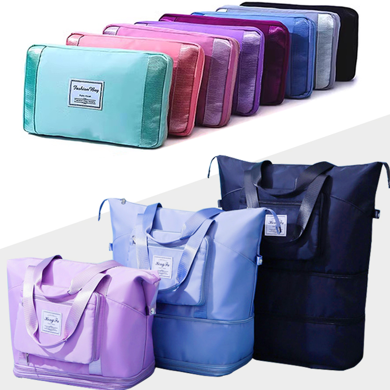 手提旅行袋女折叠大容量短途行李包套拉杆箱健身运动防水待产收纳