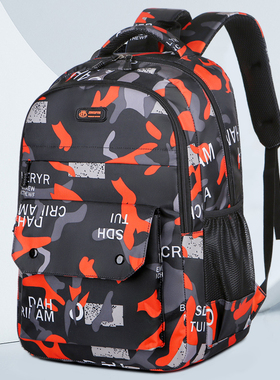 2024新款双肩包时尚迷彩印花尼龙牛津布包大容量旅行背包学生书包