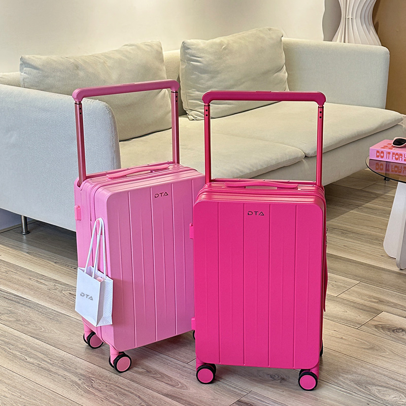 DTA行李箱女20寸小型登机拉杆箱2024新款高颜值旅行26粉色皮箱子