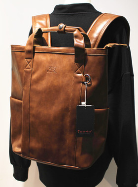 新款复古大容量双肩包 韩版男包男士旅行背包时尚书包通勤电脑包