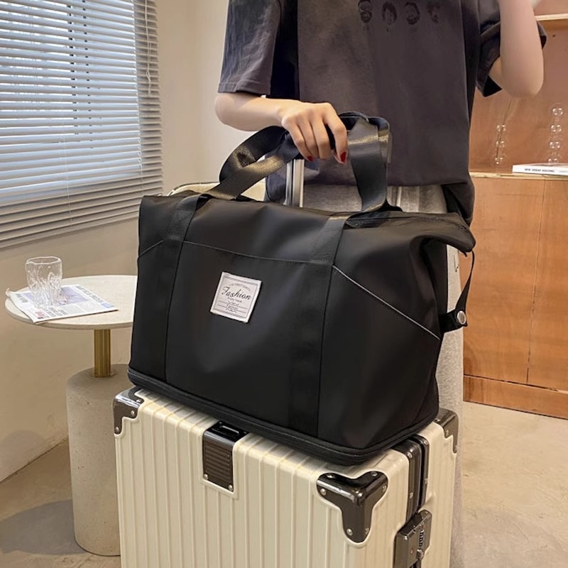 可套放拉杆箱上的旅行包女轻便大容量旅游手提行李袋行李箱背包