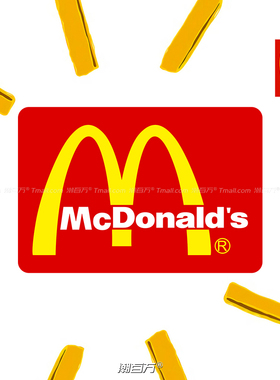 麦当劳车贴创意品牌标志金拱门潮牌汽车反光贴纸摩托电动车装饰贴
