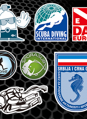 汉魂贴纸适用于潜水DIVE潜水标志品牌标志汽车贴纸定制潜水车贴