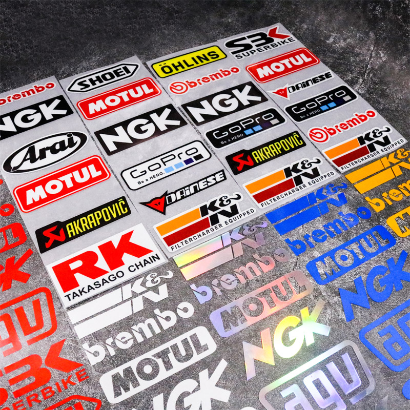 个性赞助商品牌logo标志摩托车电摩电动车车贴赛事改装赛车贴纸
