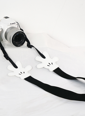 可爱米奇相机肩带适用于拍立得mini富士佳能R50索尼A6400微单背带