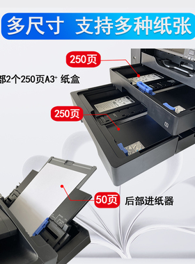 爱普生WF7845彩色喷墨A3打印机复印扫描一体机连供无线办公C7000