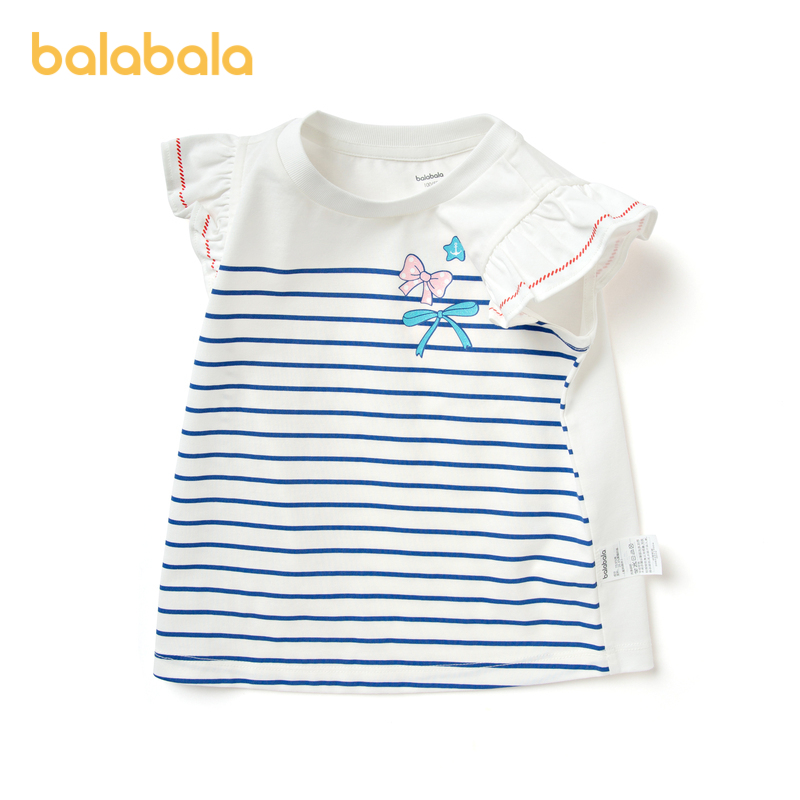 巴拉巴拉女童短袖T恤2023新款夏装儿童小童宝宝休闲童装甜美潮流
