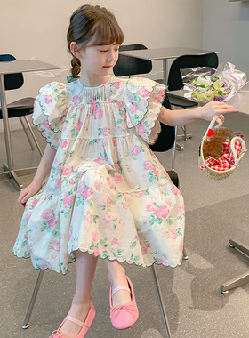 女童夏装连衣裙2024新款韩版洋气儿童裙子夏季童装小女孩公主裙潮