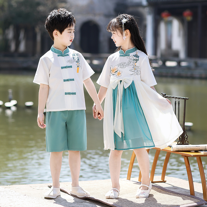 六一儿童汉服舞蹈服夏季服装幼儿园演出服小学生中国风民族表演服