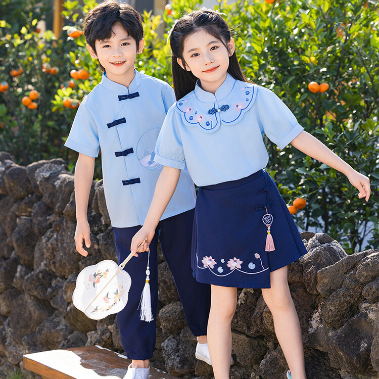 儿童汉服男童幼儿园园服六一演出服中国风女童古装小学生国学服装
