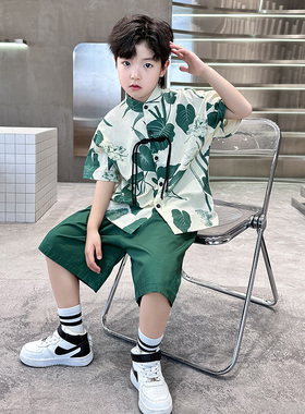 儿童装男童汉服夏装套装2024新款中国风夏季男孩短袖中大童唐装潮