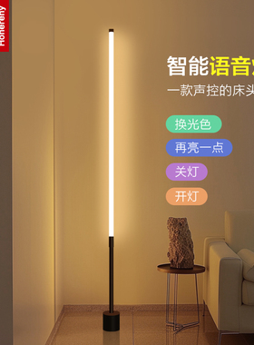 人工智能语音控制声控灯卧室家用小夜灯2024新款感应灯床头灯台灯