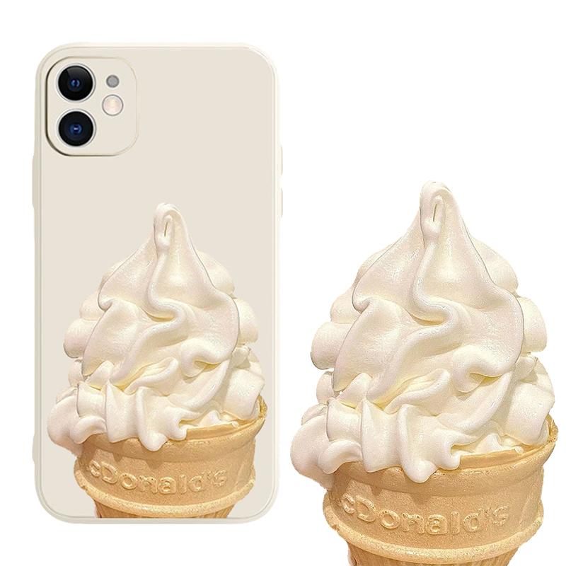 冰淇淋手机壳适用iPhone14promax苹果13简约12创意11个性xs软15华为mate60荣耀P50小米vivox90一加opporeno9