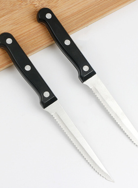 。进口加厚厨房面包刀不锈钢牛排刀锯齿刀西餐西式牛扒刀西餐刀具