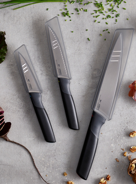 英国 Joseph Joseph厨房西式菜刀三件套刀具切菜板切片刀不锈钢