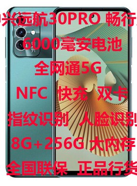 支持NFC/6000毫安电池 中兴远航30Pro畅行版全网通5G智能手机