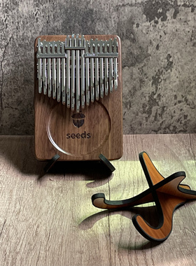 卡林巴架子拇指琴立式支架木质卡林巴展示架手指琴支架小乐器支架