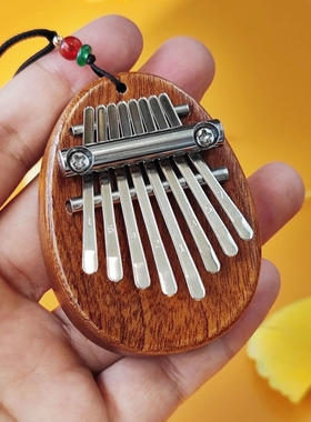 八音迷你拇指琴卡林巴实木五指琴便携初学者手指琴乐器