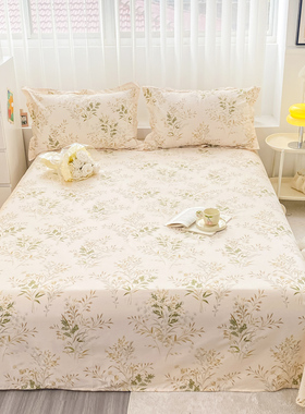 品牌正品纯棉床单100%全棉斜纹1.2米1.5米.1.8米，2.0米单双人床