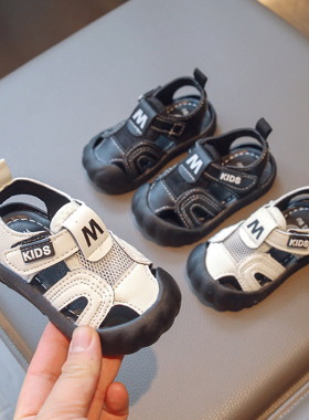男宝宝包头凉鞋夏季新款婴儿鞋子软底防滑学步鞋0-1-3岁幼童鞋女4