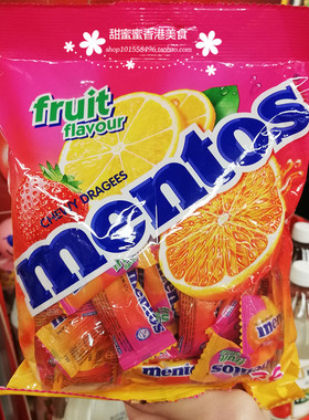 香港代购曼妥思Mentos fruit flavour万乐珠混合水果味软糖97.2g