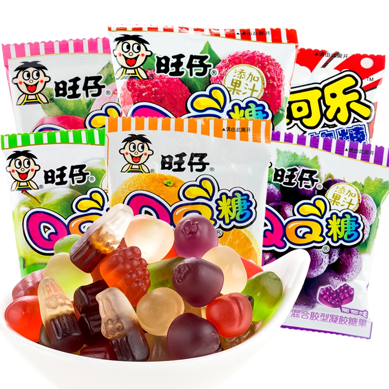 旺旺旺仔QQ糖20包装果汁软糖儿童零食小吃特产美食年货小包装整箱