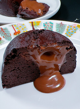 紫薯爆浆熔岩蛋糕 婷子低卡美食铺 巧克力布朗尼无面粉不加蔗糖油