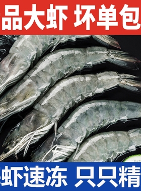 大虾特大号基围虾鲜活冷冻速冻生鲜虾类海鲜水产3040冻虾国产白虾