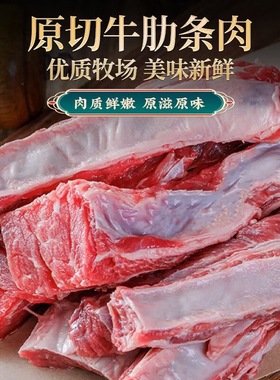 10斤去骨牛肋条肉原切新鲜冷冻牛肋排肉商用烤肉食材生鲜牛肉