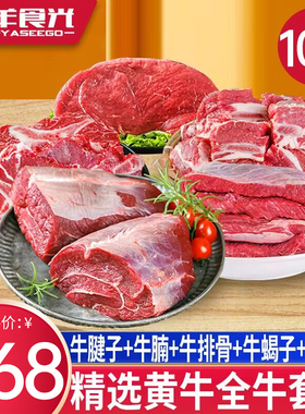 牛肉新鲜牛腱子牛腩牛后腿肉蝎子黄牛肉套餐10斤冷冻牛肉生鲜年货