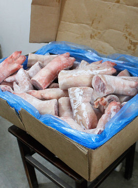 进口冻猪脚蹄生猪蹄冷冻前脚前蹄生鲜商用冰冻猪手冻品新鲜40斤