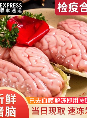 猪脑花新鲜冷冻猪小脑16副生鲜大猪脑袋商用烧烤火锅炖汤食材包邮