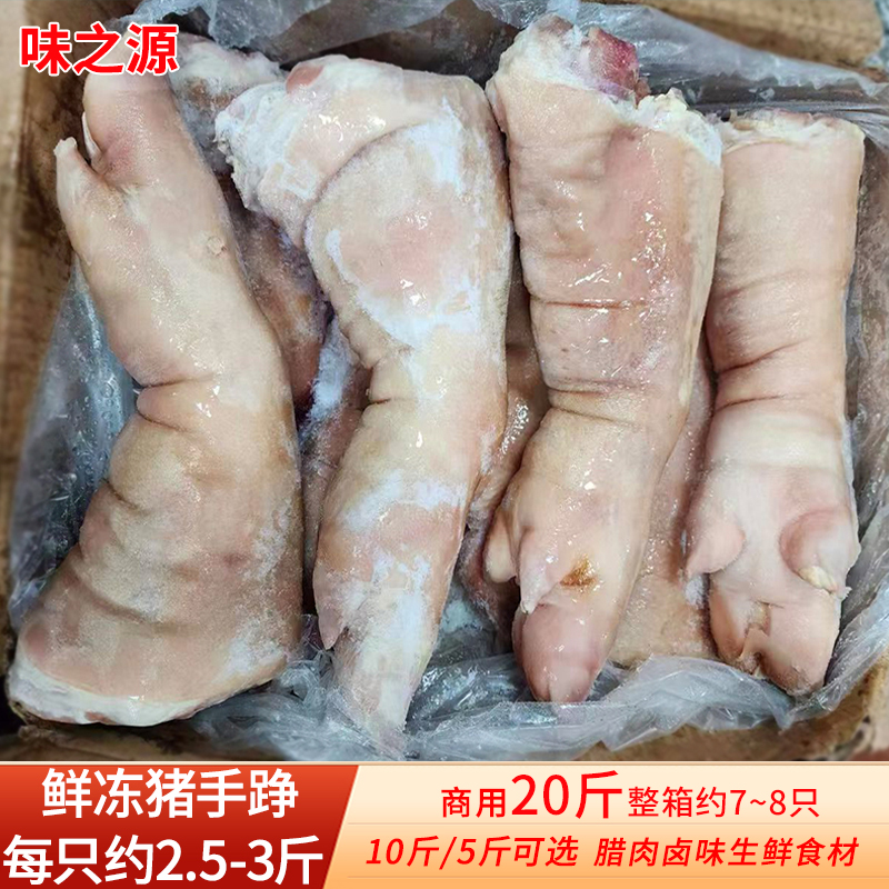 新鲜冷冻猪手踭整只每只2.5~3斤连肘带蹄脚前腿商用腊肉生鲜食材