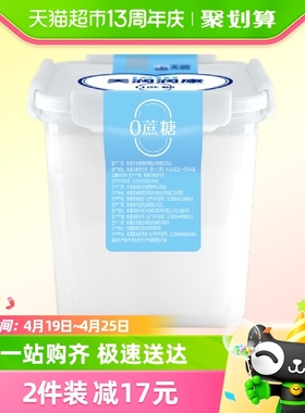 天润 新疆特产家庭装生鲜润康0蔗糖方桶老酸奶1kg*1桶