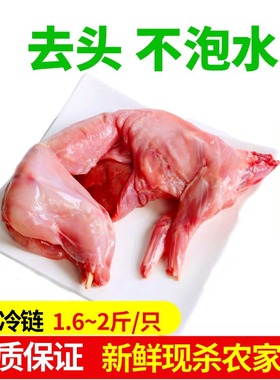 生鲜兔肉新鲜现杀农家散养去头冷冻烧烤冷吃兔食材顺丰检疫合格