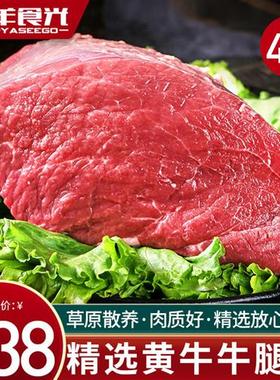 牛肉新鲜牛后腿肉4斤鲜切黄牛肉家庭商用火锅卤牛肉冷冻生鲜