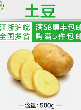 新鲜土豆 马铃薯 500g  江浙沪皖5件顺丰包邮 蔬菜家常菜