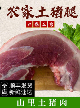 新鲜猪腿肉 黑猪肉瘦肉农家散养土猪 前后猪腿肉肘子肉馅1斤/500g