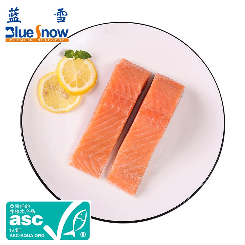 【蓝雪】三文鱼柳3x400g 鲑鱼 ASC认证去刺去骨冷冻生鲜海鲜水产