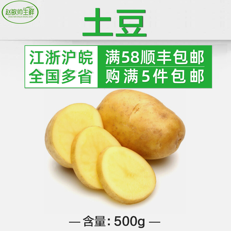 新鲜土豆 马铃薯 500g  江浙沪皖5件顺丰包邮 蔬菜家常菜