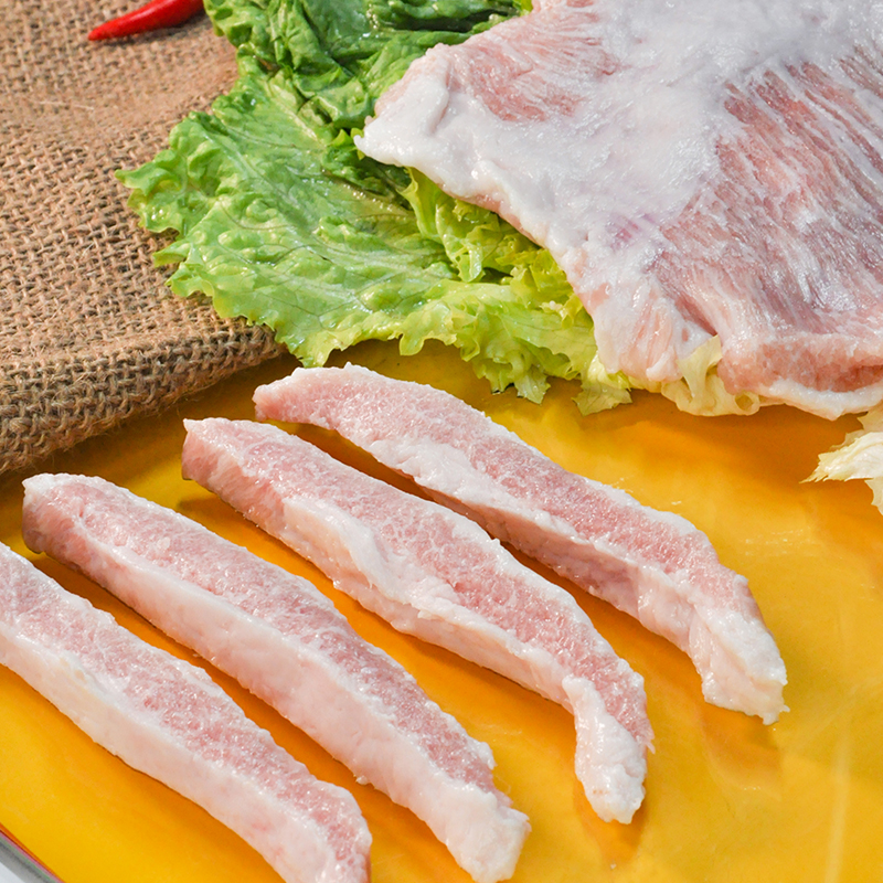 雪花猪肉新鲜冷冻猪颈肉松板肉猪肉青小包装生鲜烤肉食材2斤商用