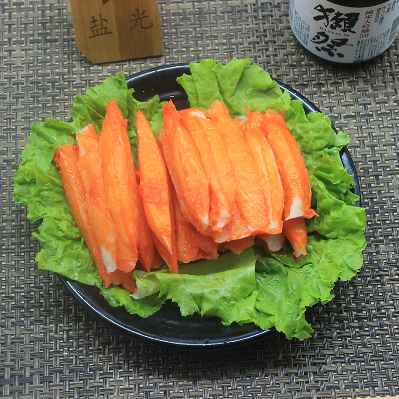 帝王蟹柳500g蟹肉棒 寿司寿喜烧食材 蟹味棒半成品食材手撕蟹柳肉