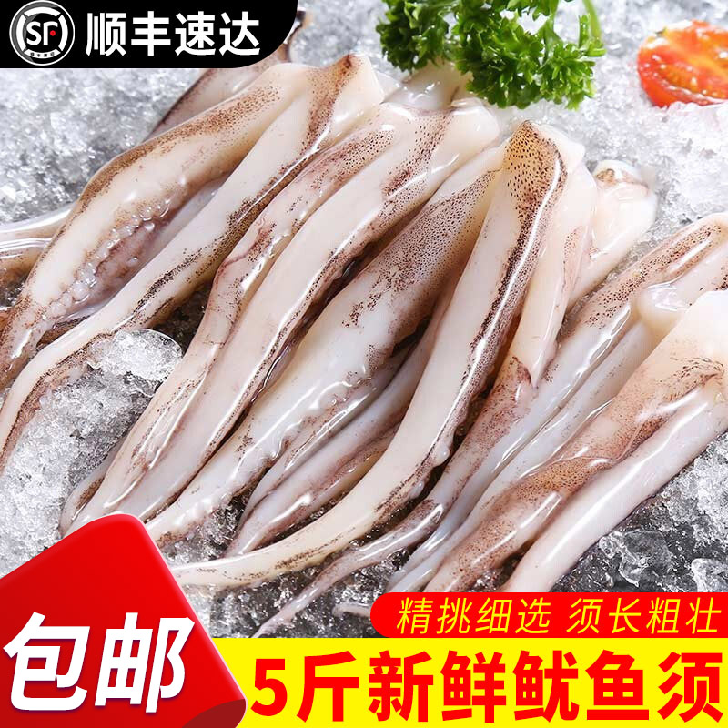 新鲜鱿鱼须海鲜冷冻生鲜尤鱼章鱼足八爪鱼腿铁板鱿鱼商用海鲜水产